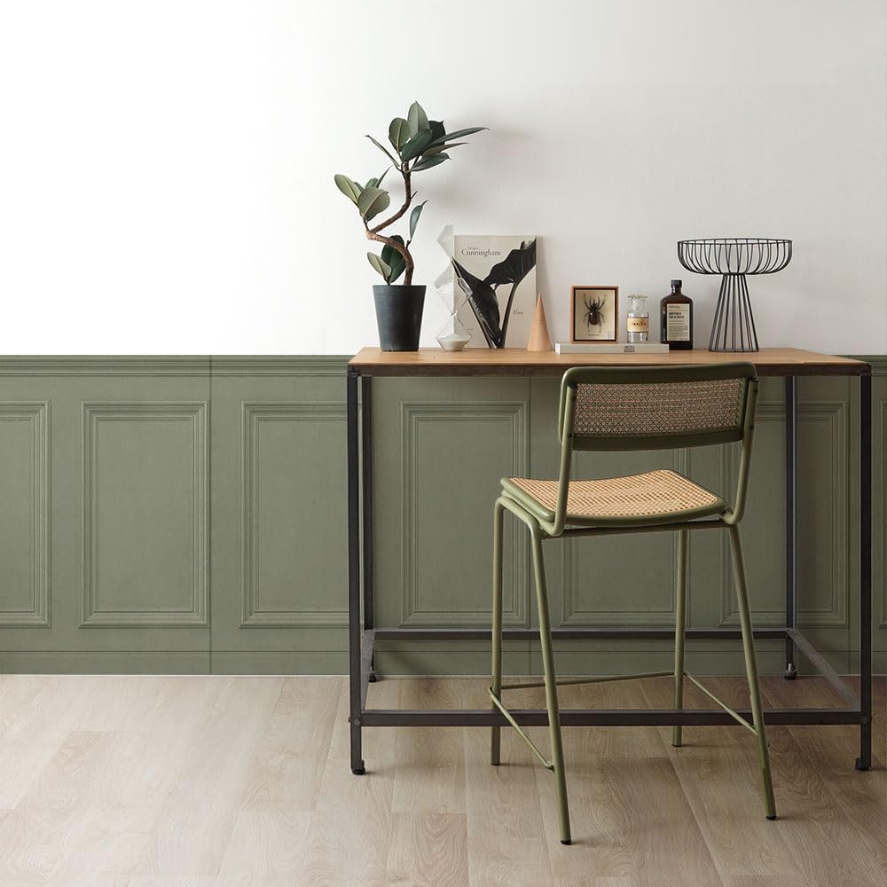 Amazon | 壁紙屋本舗 腰壁風壁紙 はがせる 腰壁シート 腰壁